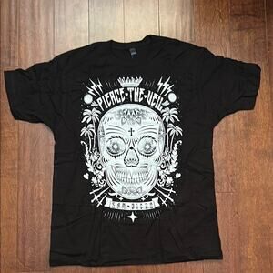 Pierce the Veil Black Skull Graphic Tee, Size XL, New Without Tags